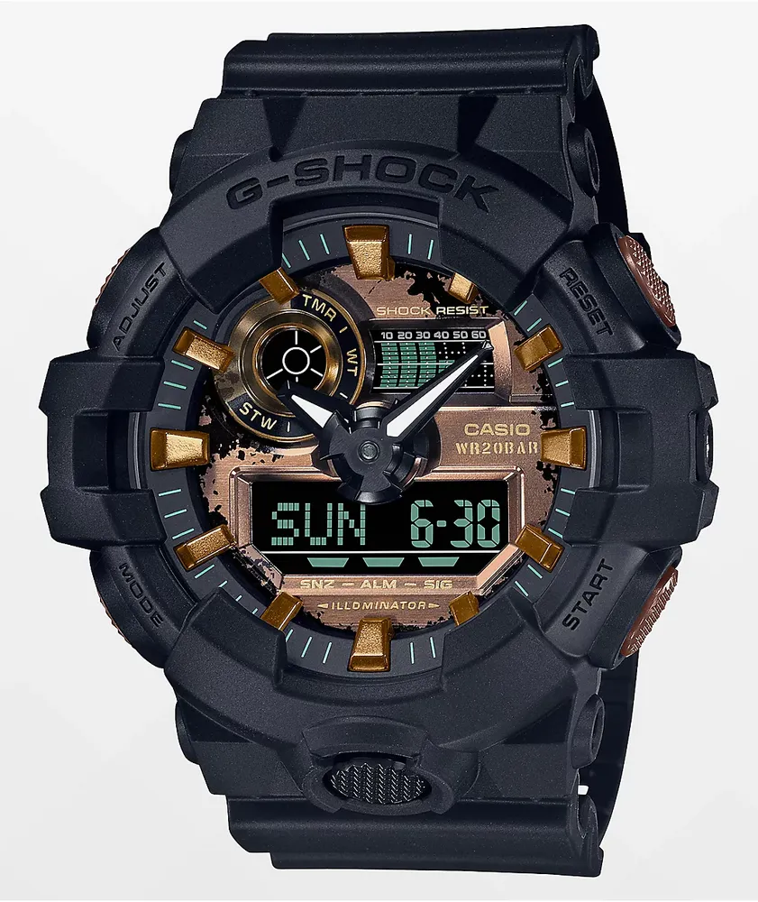 G-Shock GA700RC-1ACR Black & Rust Watch