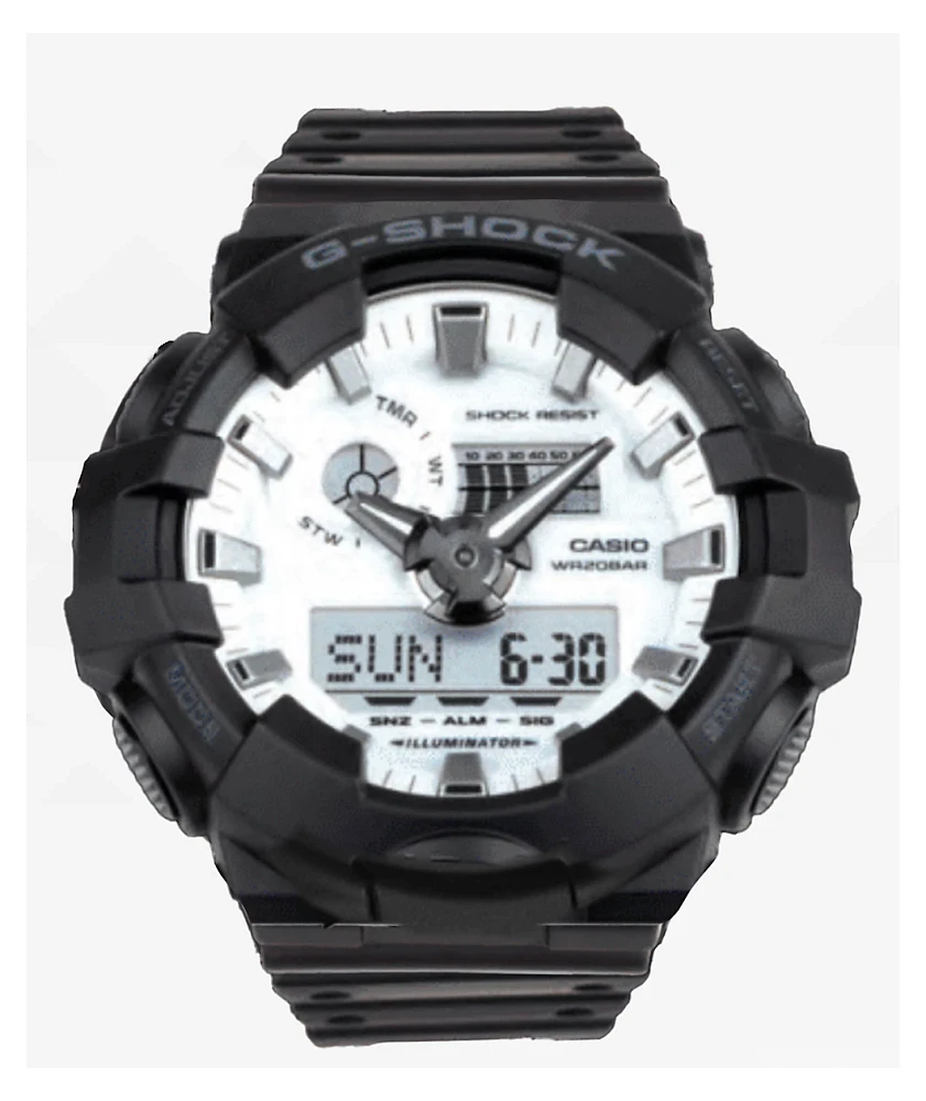 G-Shock GA700WD-1A Black & Brilliant White Analog & Digital Watch