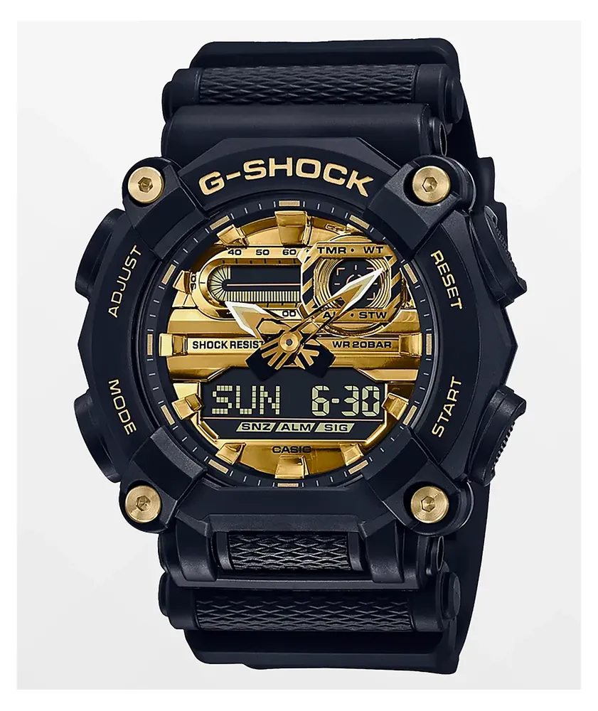 GM110G-1A9, Analog-Digital Black and Gold Men's Watch G-SHOCK