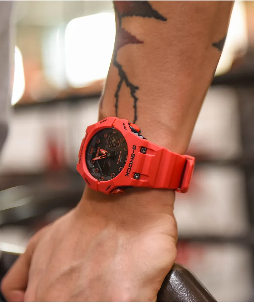 G-Shock GAB001-4A Red & Black Digital & Analog Watch