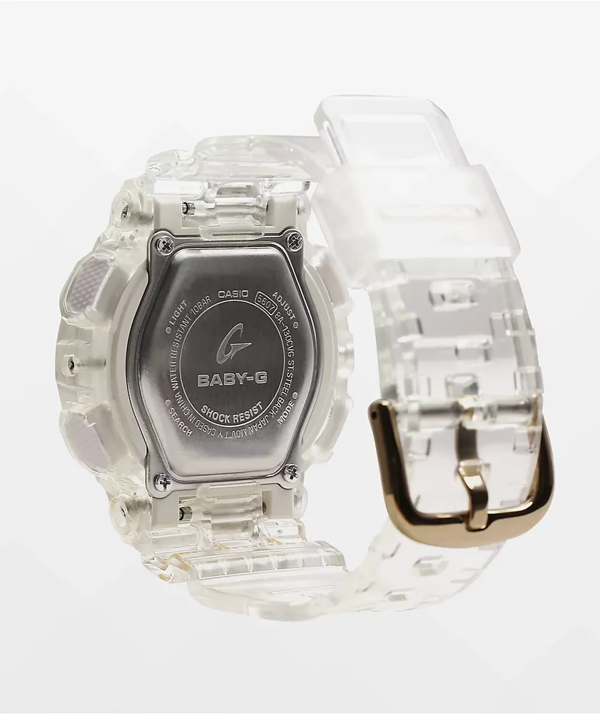 G-Shock GMAS120SG-7A Transparent & Gold Analog Watch