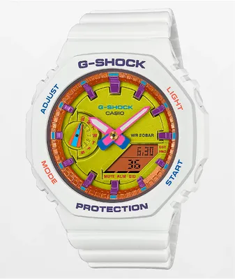 G-Shock GMAS2100 White & Multi Analog Watch