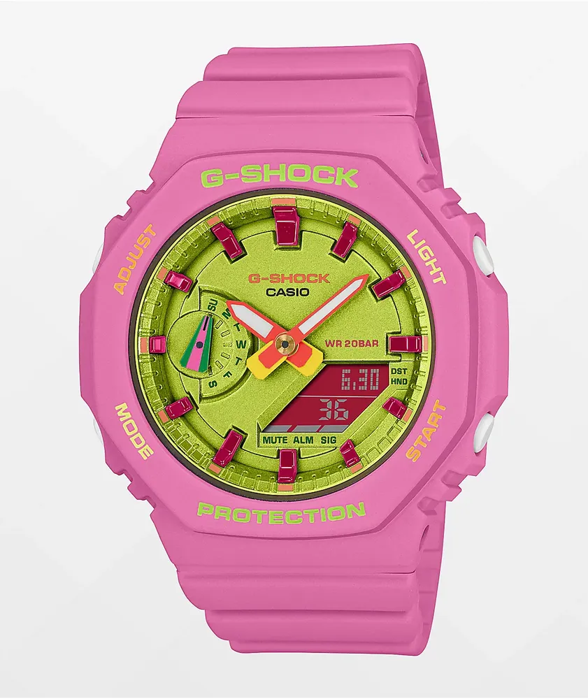 G-Shock GMAS2100BS-4A Pink & Green Analog Watch