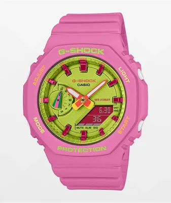 G-Shock GMAS2100BS-4A Pink & Green Analog Watch
