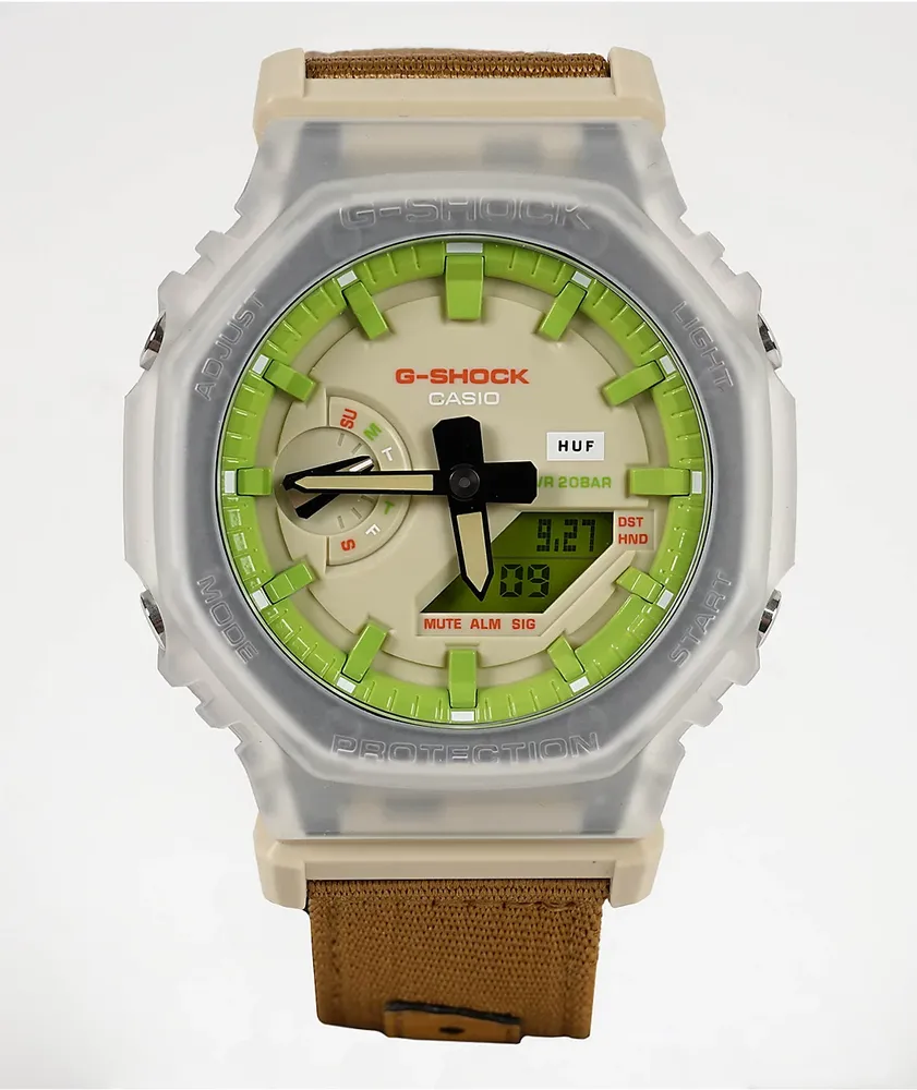 G-Shock x HUF GA2100HUF5A Green & Orange Digital & Analog Watch