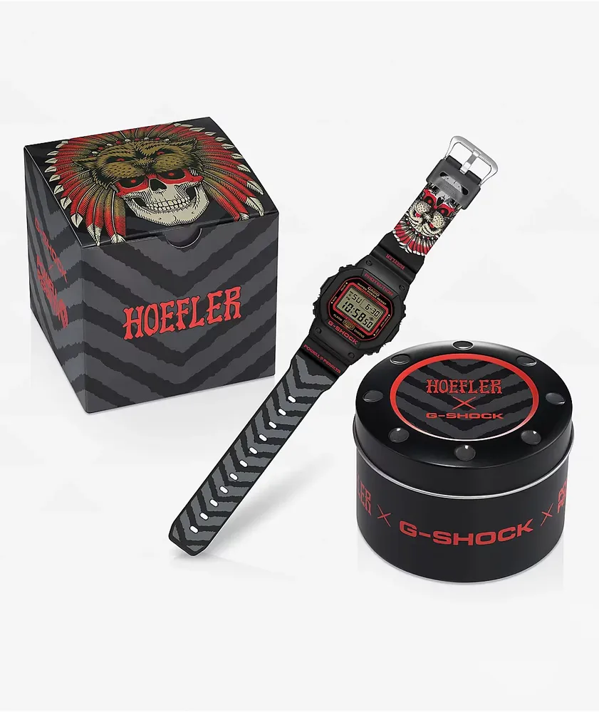 G-Shock x Kelvin Hoefler x Powell Peralta DW5600KH-1 Black & Red Digital Watch