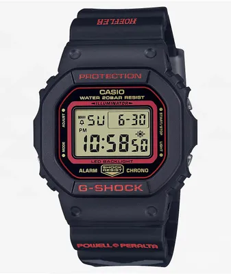 G-Shock x Kelvin Hoefler x Powell Peralta DW5600KH-1 Black & Red Digital Watch