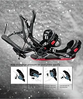 GNU Cheeter Black Snowboard Bindings 2025