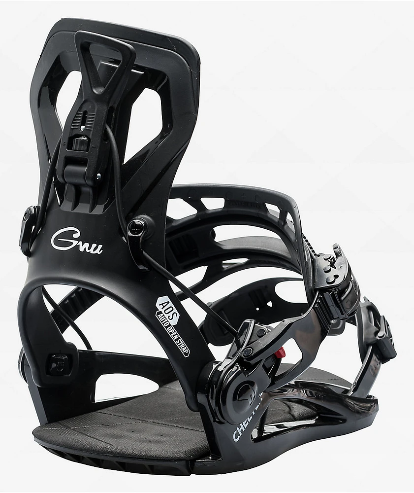 GNU Cheeter Black Snowboard Bindings 2025