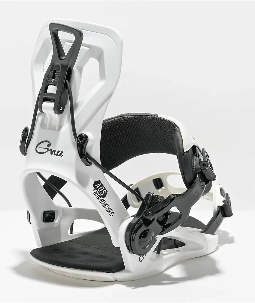 GNU Cheeter White Snowboard Bindings