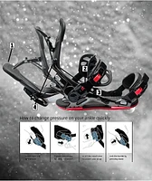 GNU Cheeter White Snowboard Bindings 2025