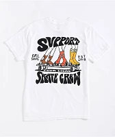 GRLSWIRL Skate Crew White T-Shirt