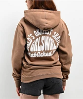 GRLSWIRL Skate Don't Hate Brown Hoodie