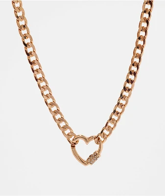 GUESS Heart Gold Statement Necklace