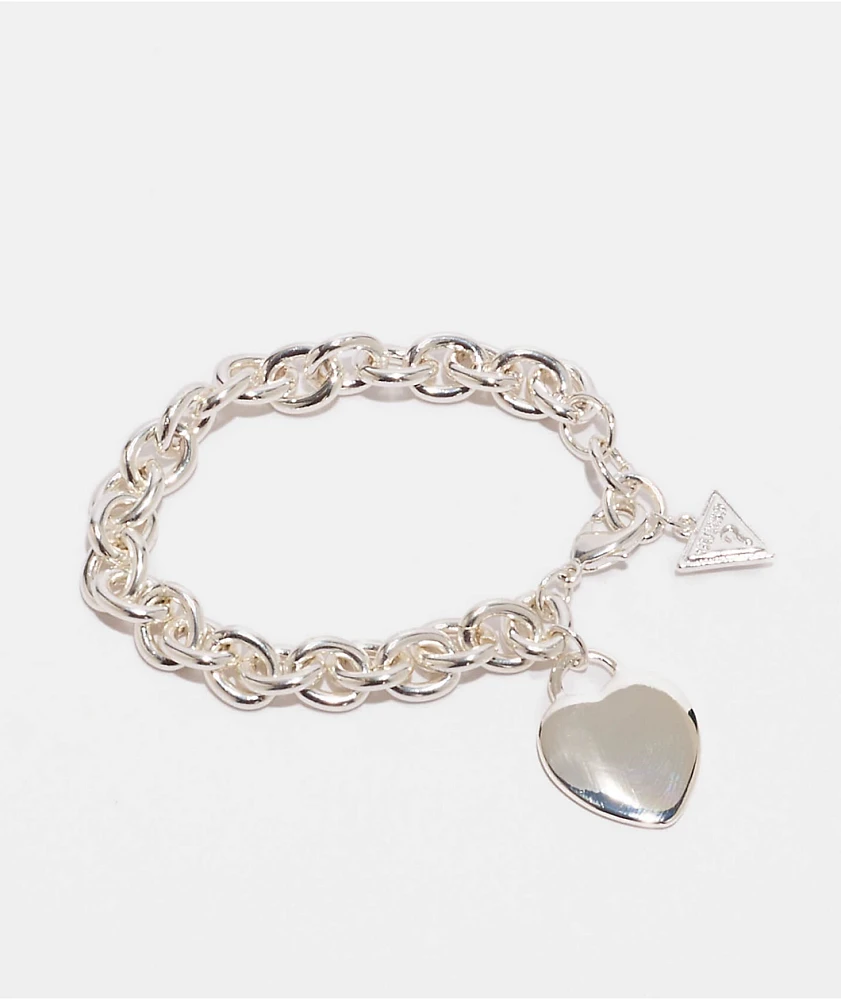 GUESS Heart Silver Bracelet