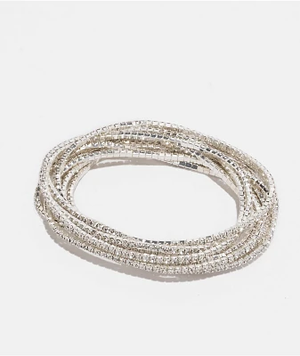 GUESS Silver Stretch Bracelet Set