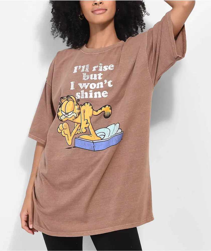 Garfield Rise & Shine Brown T-Shirt