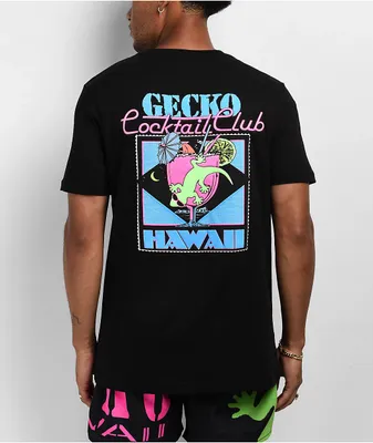 Gecko Cocktail Club Black T-Shirt