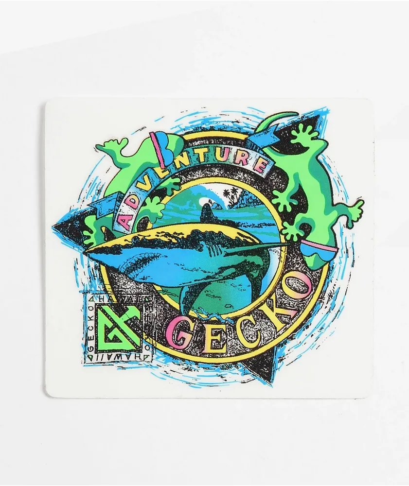 Gecko Hawaii Adventure Gecko Sticker