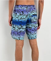 Gecko Ombre Wall Blue Board Shorts