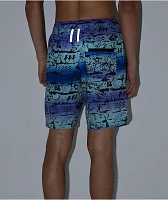 Gecko Ombre Wall Blue Board Shorts