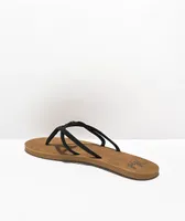 Gigi Sandals Cabana Black & Tan Sandals