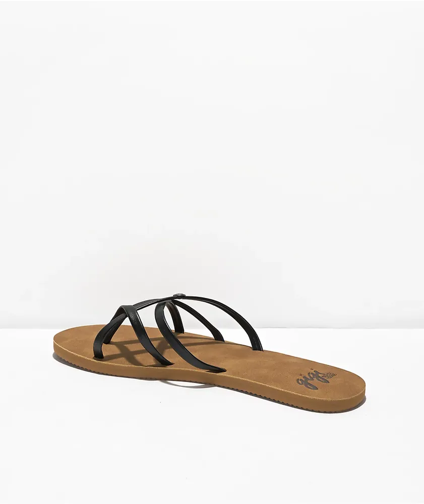 Gigi Sandals Supernova Black & Tan Sandals