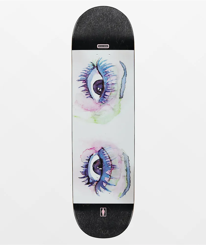 Girl Geering Party Eyes 8.5" Skateboard Deck