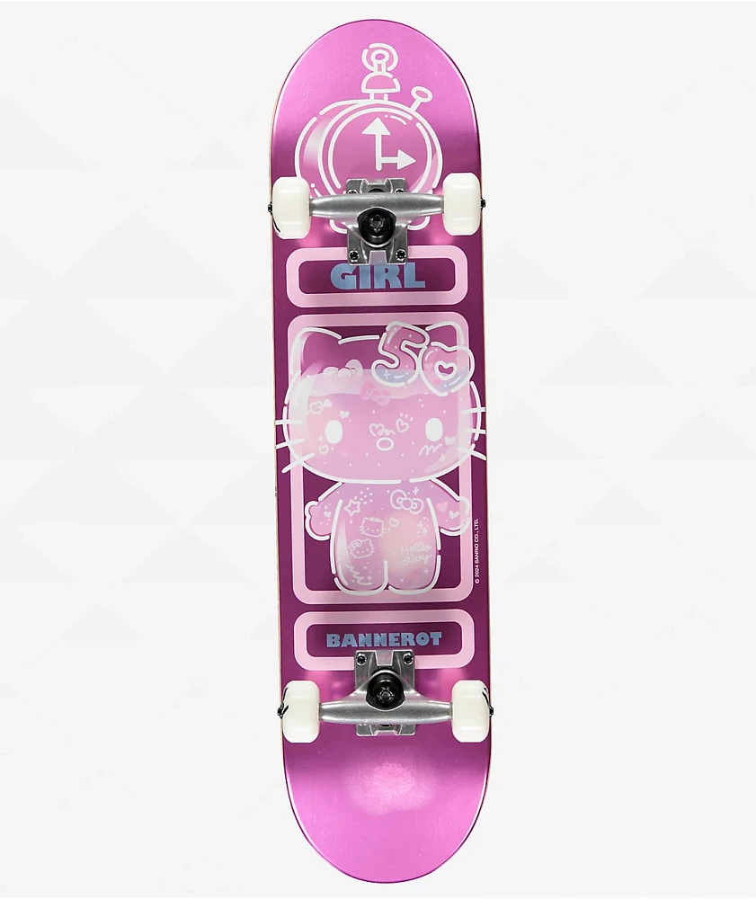 Girl x Hello Kitty 50th Anniversary Bannerot 7.5" Skateboard Complete