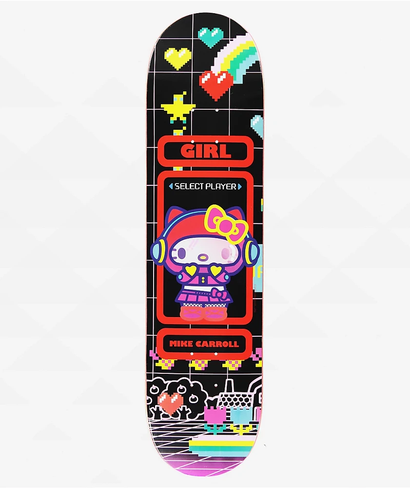 Girl x Hello Kitty Carroll Kawaii Arcade 8.0" Skateboard Deck
