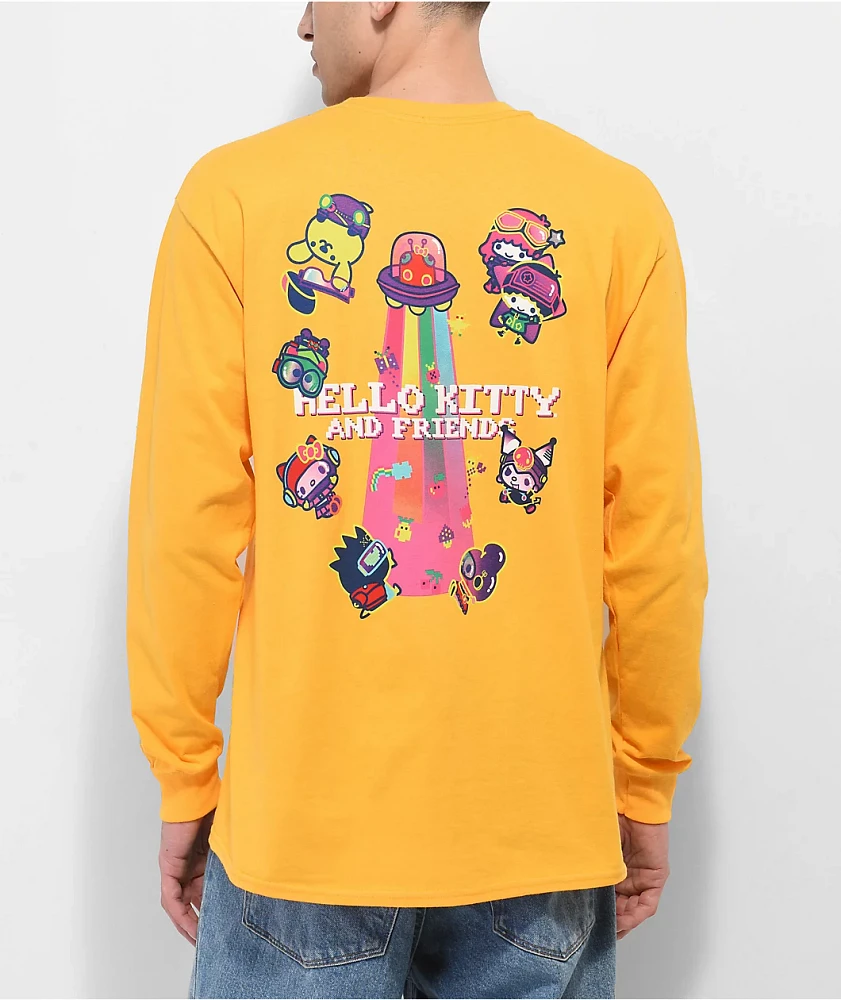 Girl x Hello Kitty Kawaii Arcade Friends Gold Long Sleeve T-Shirt