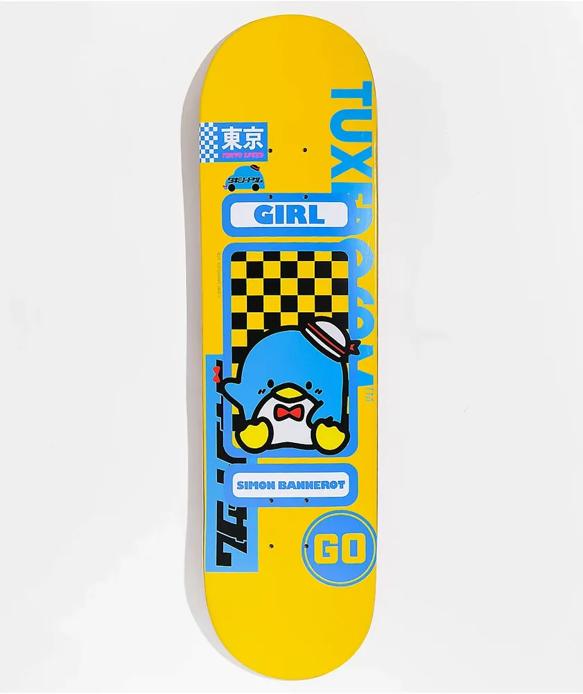 Girl x Sanrio Bannerot Tokyo Speed 8.25" Skateboard deck