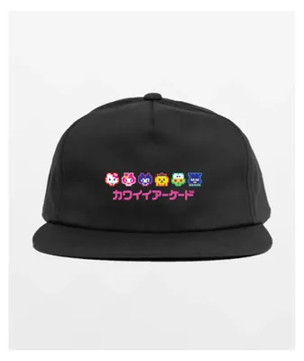 Girl x Sanrio Kawaii Arcade Black Snapback Dad Hat