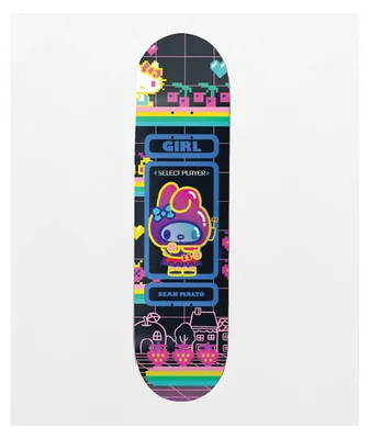 Girl x Sanrio Malto Kawaii Arcade 8.25" Skateboard Deck