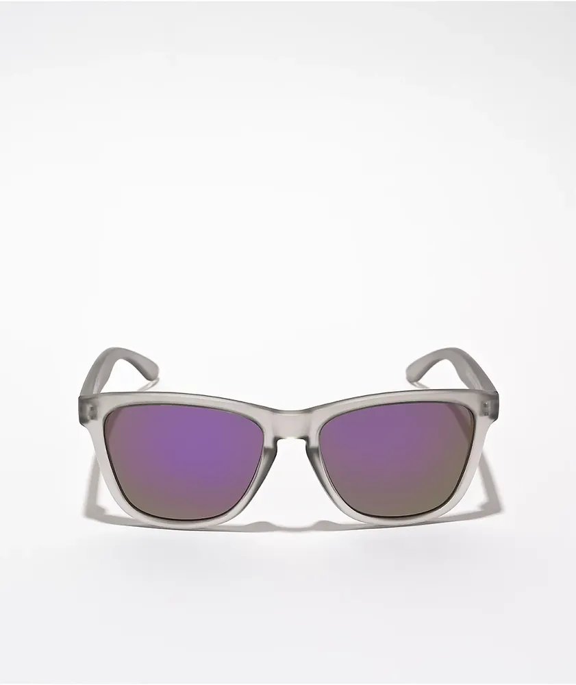 Glassy Deric Tort Matte Transparent & Purple Polar Sunglasses