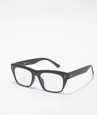 Glassy Santos Gamer Black & Clear Blue Light Glasses