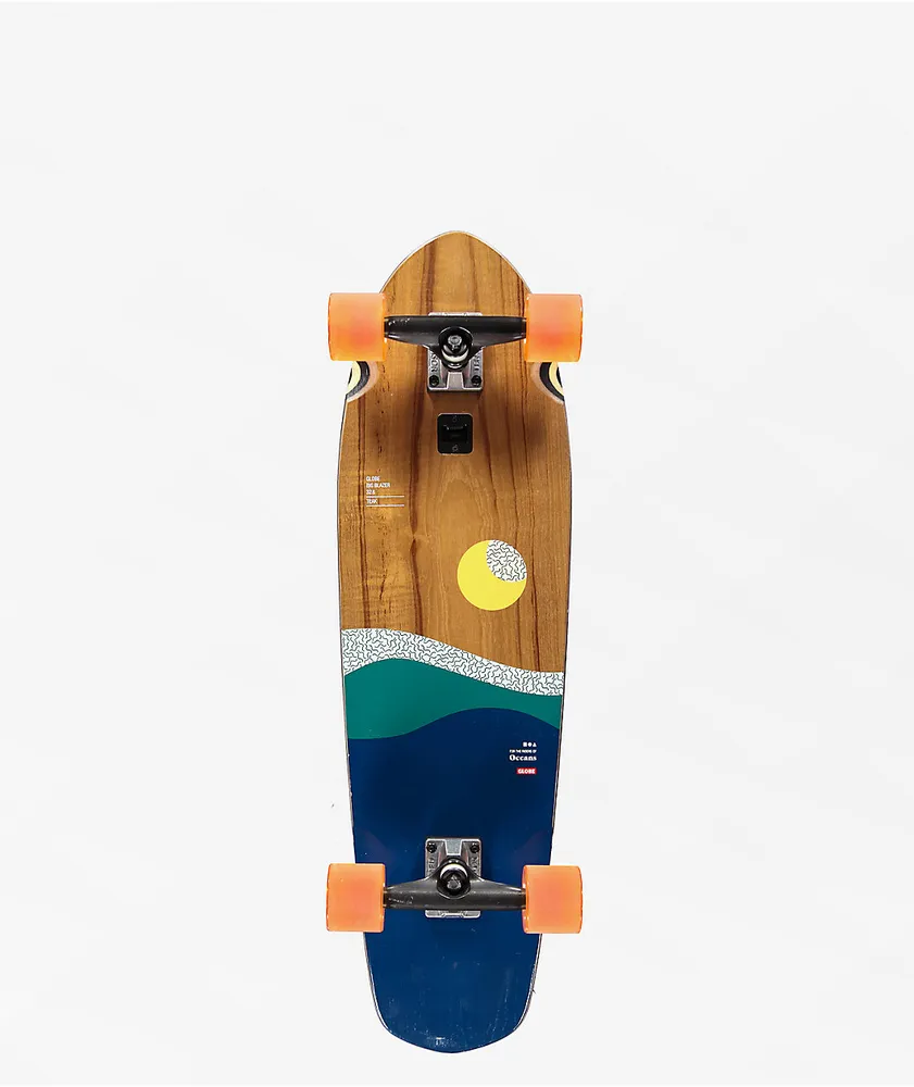 Globe Big Blazer Teak Ocean 32" Cruiser Skateboard Complete