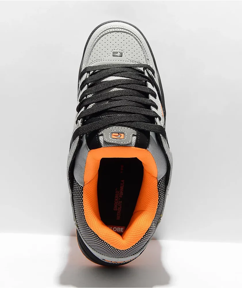Globe Fusion Black, Grey, & Orange Skate Shoes