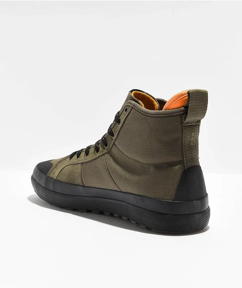 Globe Los Angered II Winter Olive & Black High Top Shoes