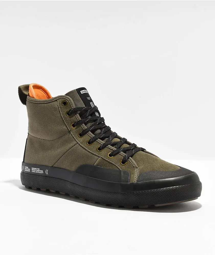 Globe Los Angered II Winter Olive & Black High Top Shoes