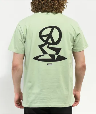 Globe Peace Man Herbal Green T-Shirt