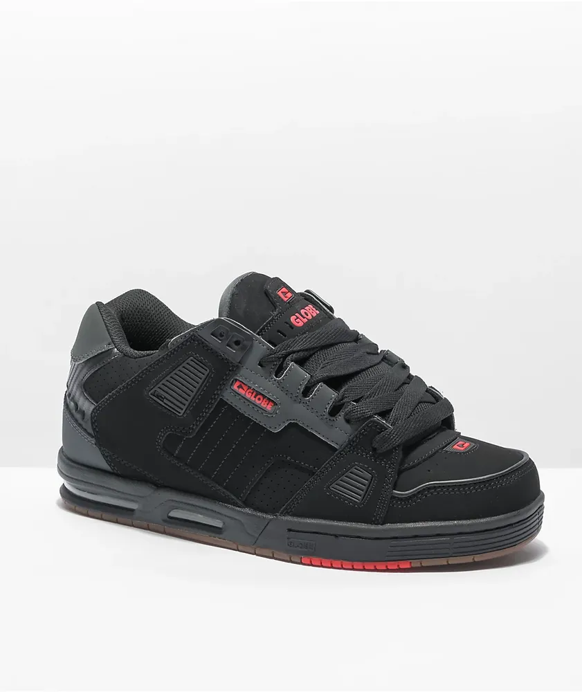 Globe Sabre Black, Charcoal, & Red Skate Shoes