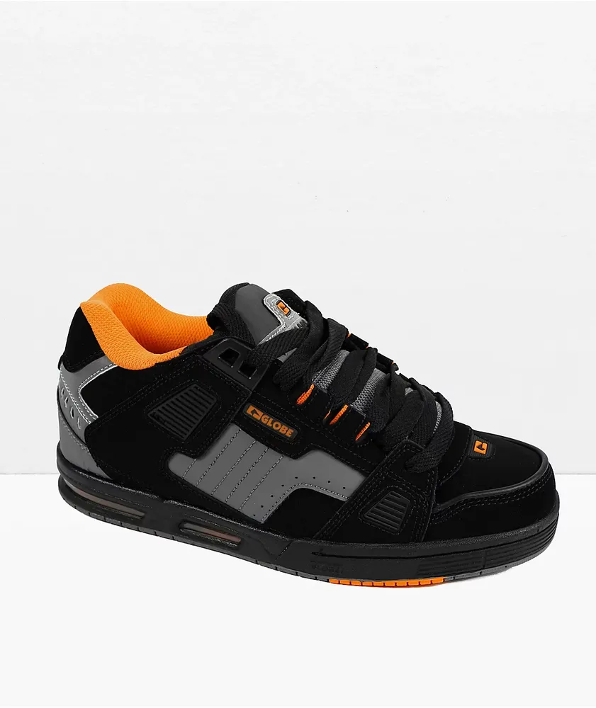 Globe Sabre Black, Grey & Orange Skate Shoes