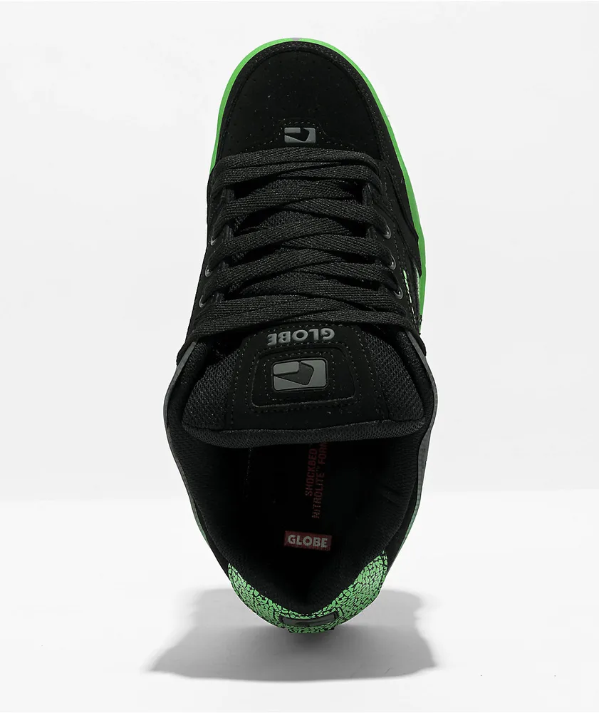 Globe Tilt Black & Stipple Green Skate Shoes