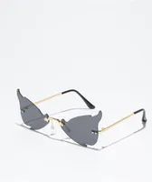 Gold & Black Wing Sunglasses