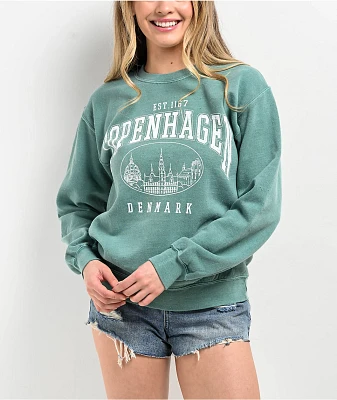 Goodie Two Sleeves Copenhagen Green Pigment Crewneck Sweatshirt