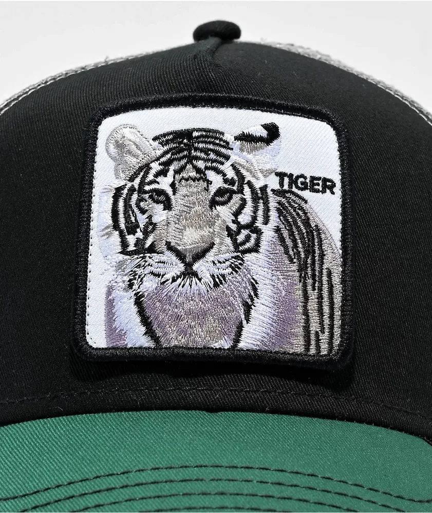 Goorin Bros White Tiger Dark Green Trucker Hat