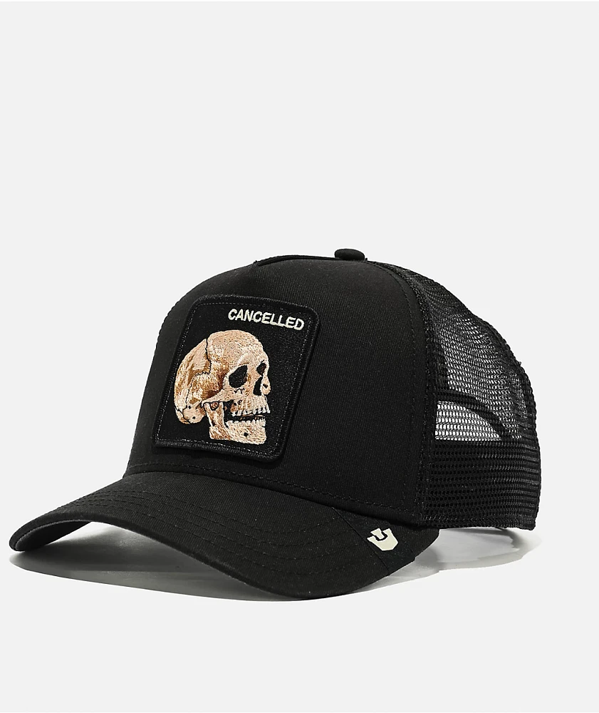Goorin Bros. Cancelled Skull Black Trucker Hat