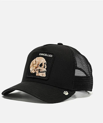 Goorin Bros. Cancelled Skull Black Trucker Hat