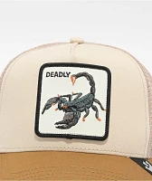 Goorin Bros. The Deadliest Scorpion Tan & Brown Trucker Hat